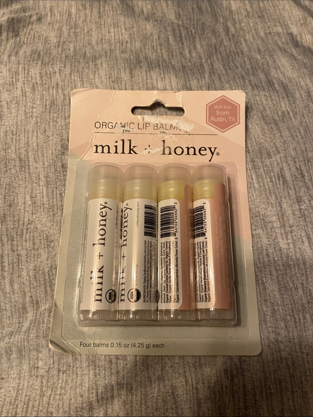 Milk and Honey Organic Lip Balms Coconut and Eucalyptus NIP